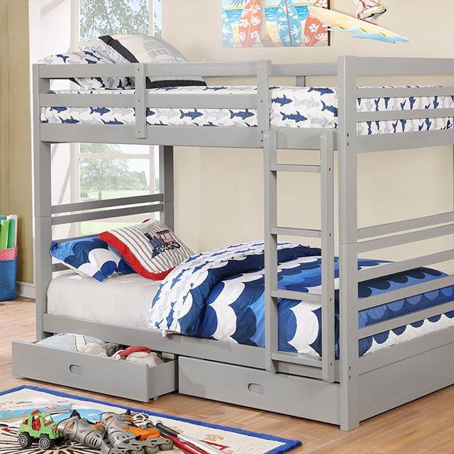 California IV Gray Twin/Twin Bunk Bed