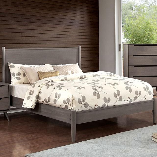 LENNART I Gray & Oak Full Twin Bed