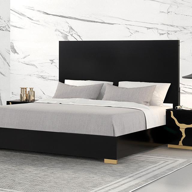 Goldsberg E.King & Queen Bed Grey & Pink