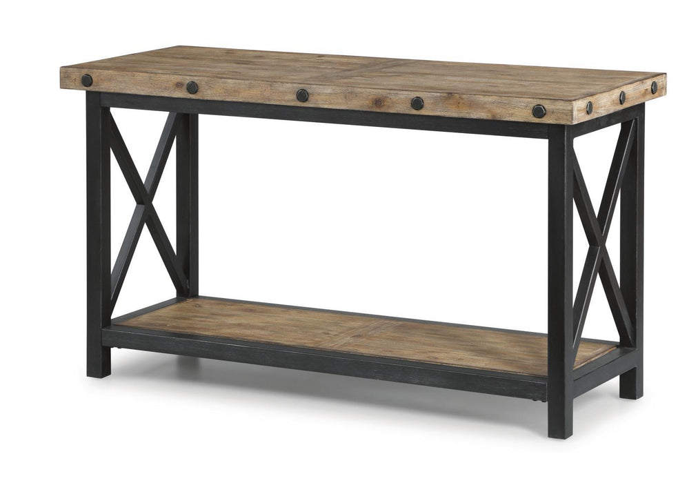Flexsteel Carpenter Sofa Table in Rustic Gray