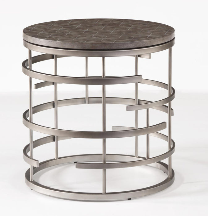 Flexsteel Halo Lamp Table in Silver
