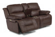 flexsteel-latitudes-apollo-leather-power-reclining-loveseat-w-console-and-power-headrests-in-brown-1849-64ph-986-70