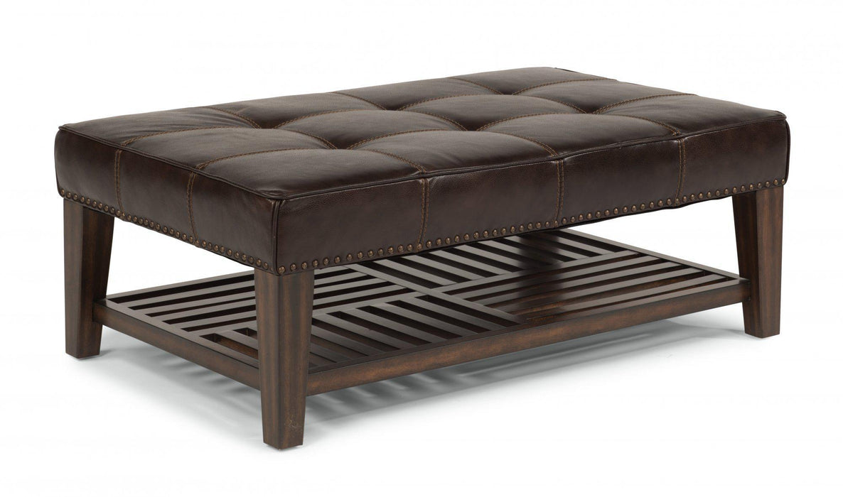 Flexsteel Latitudes Port Royal Leather Cocktail Ottoman