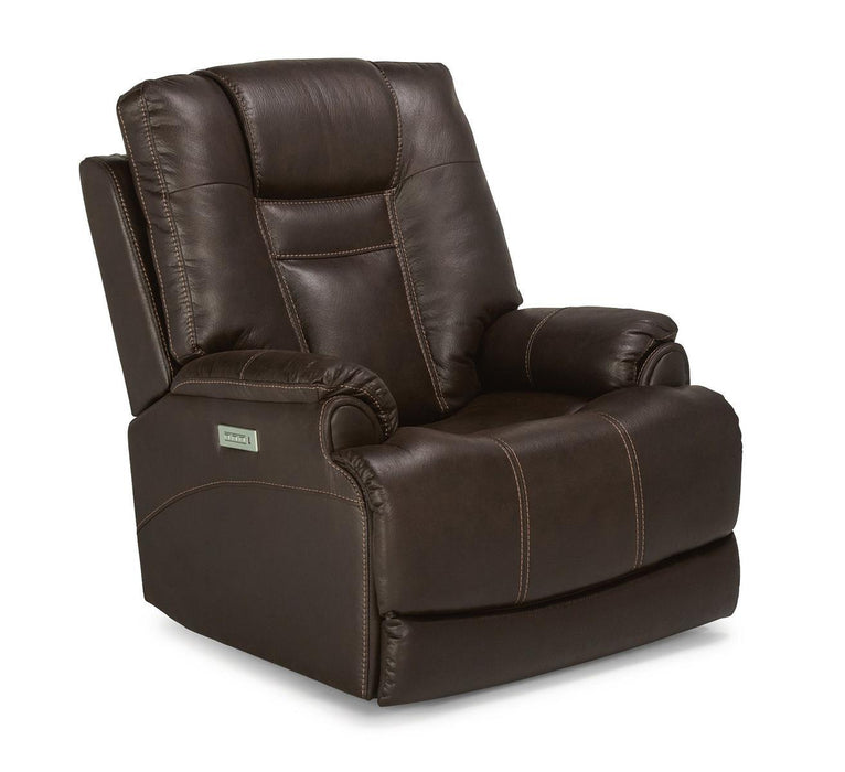 Flexsteel Marley Power Recliner with Power Headrest and Lumbar