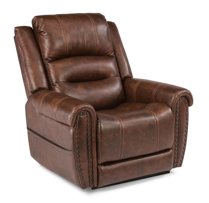 Flexsteel Oscar Power Recliner with Power Headrest and Lumbar
