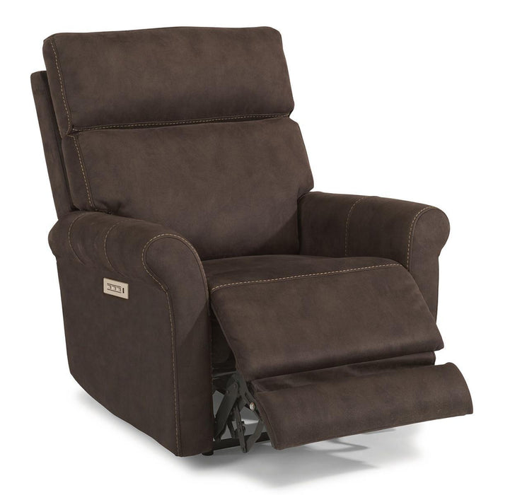 Flexsteel Owen Power Recliner with Power Headrest and Lumbar