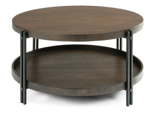 flexsteel-prairie-round-cocktail-table-with-casters-w1011-034