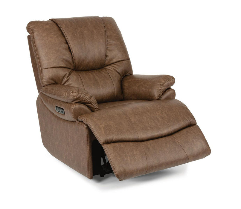 Flexsteel Willis Power Recliner with Power Headrest and Lumbar
