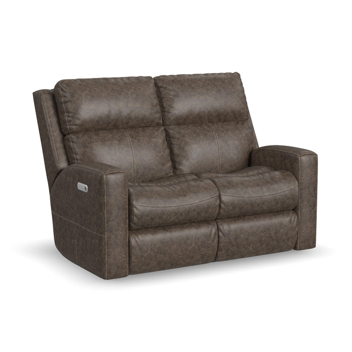 Score B3805-60L Power Reclining Loveseat with Power Headrests & Lumbar