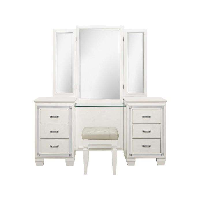 Allura Vanity Dresser with Mirror in White 1916W-15* image