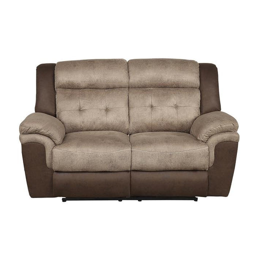 homelegance-furniture-chai-double-reclining-loveseat-in-2-tones-brown-9980-2