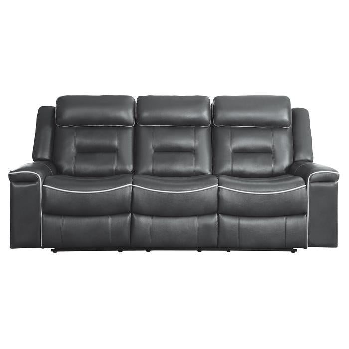 Darwan Double Lay Flat Reclining Sofa in Dark Gray image