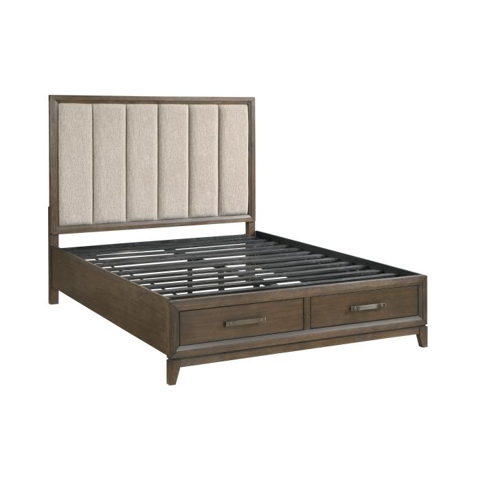 Cambridge (3) Eastern King Platform Bed with Footboard Storage