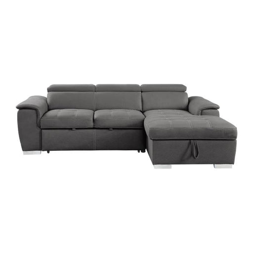 8228gy-22-piece-sectional-with-adjustable-headrests-pull-out-bed-and-right-chaise-with-hidden-storage