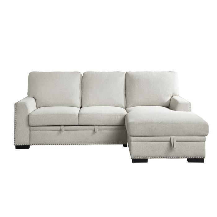 9468BE*2RC2L - (2)2-Piece Sectional with Pull-out Bed and Right Chaise with Hidden Storage image