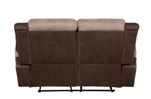 homelegance-furniture-chai-double-reclining-loveseat-in-2-tones-brown-9980-2