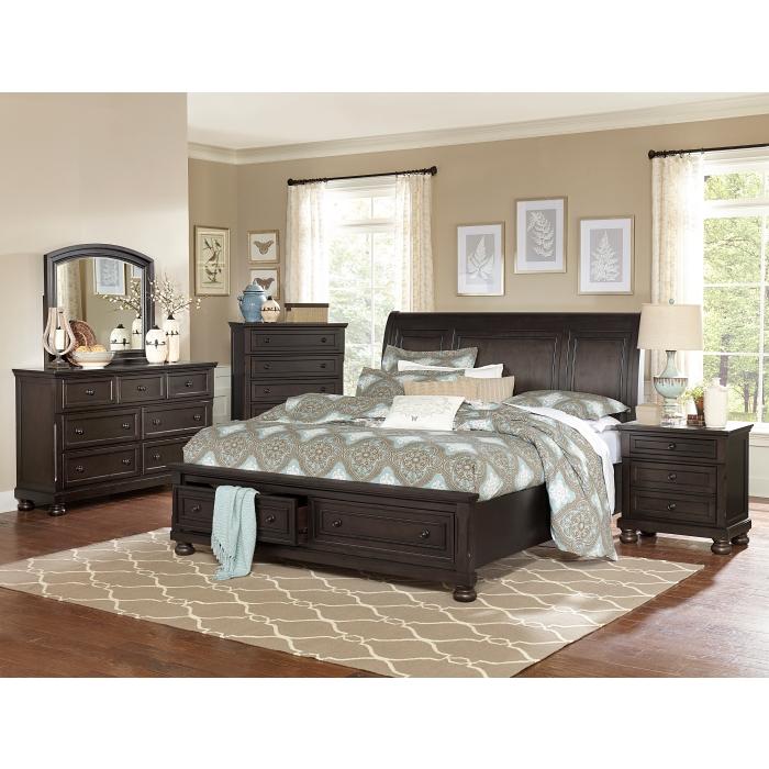 Begonia (3)California King Platform Bed with Footboard Storage