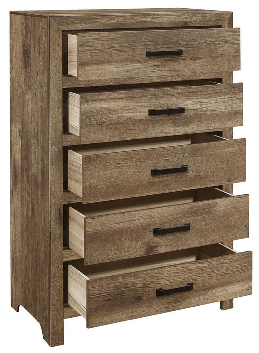 Mandan 5 Drawer Chest in Weathered Pine 1910-9