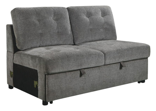 homelegance-furniture-logansport-armless-2-seater-with-pull-out-bed-in-gray-9401gry-2a