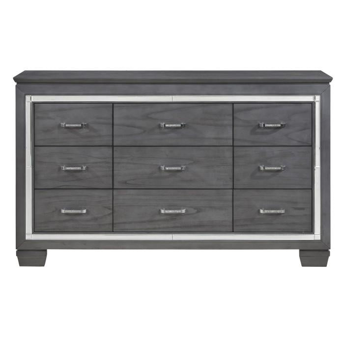 allura silver dresser Homelegance Allura Silver Dresser w/ 9 Drawers
