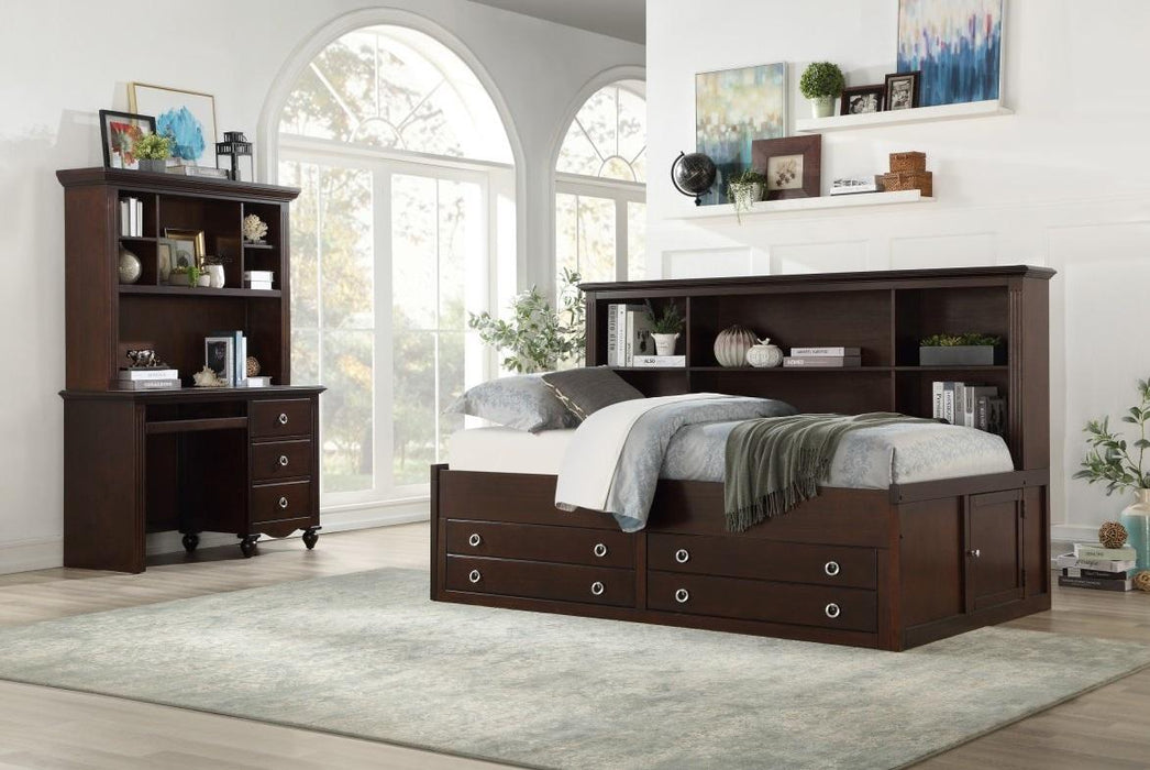 Meghan Twin Lounge Storage Bed in Espresso