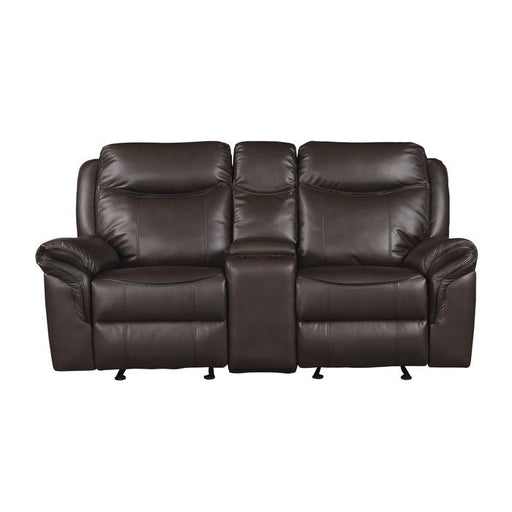 homelegance-furniture-aram-double-glider-reclining-loveseat-in-brown-8206brw-2