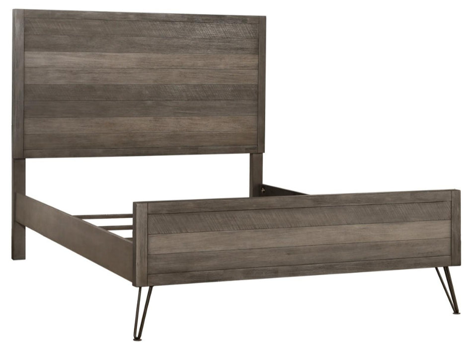 Urbanite Queen Panel Bed in Tri-tone Gray 1604-1