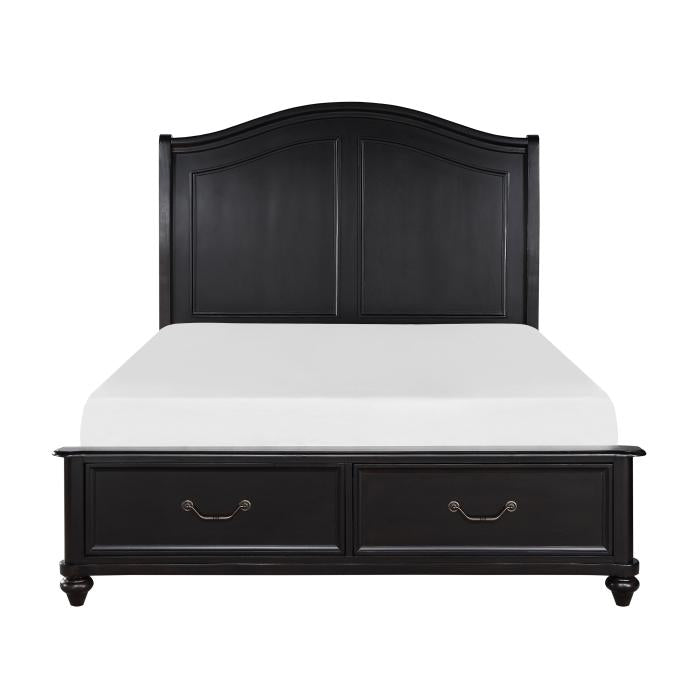 Herman (3) Queen Platform Bed with Footboard Storage