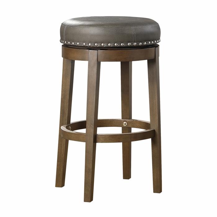 5681GRY-29 - Round Swivel Pub Height Stool, Gray image