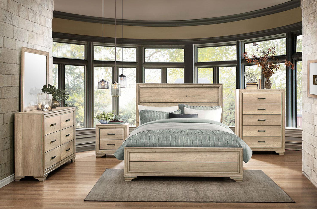 Lonan King Panel Bed in Natural 1955K-1EK