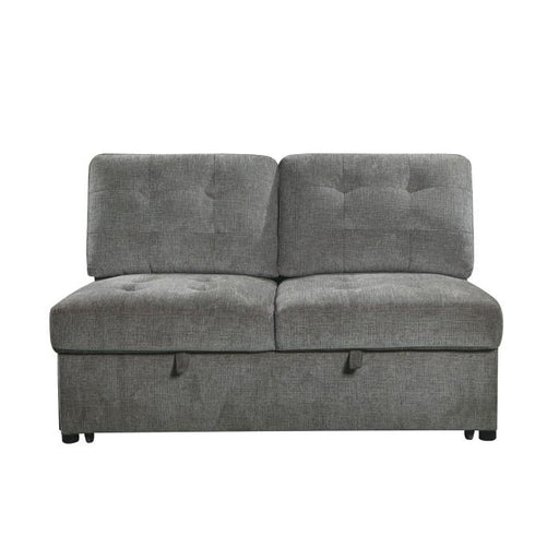 homelegance-furniture-logansport-armless-2-seater-with-pull-out-bed-in-gray-9401gry-2a