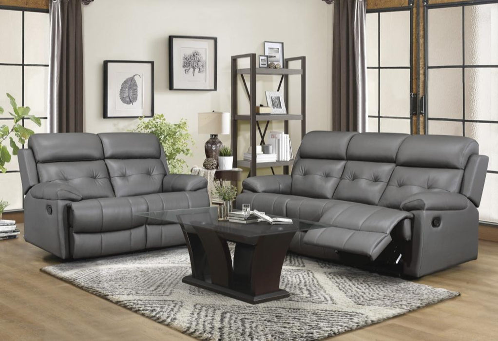 Lambent Double Reclining Loveseat in Dark Gray