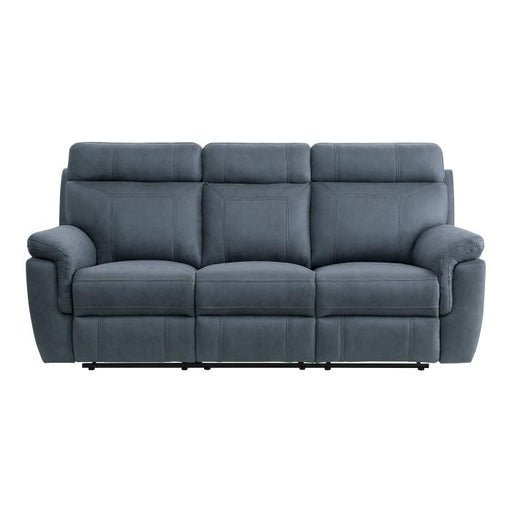 9301bue-3-double-reclining-sofa-with-center-drop-down-cup-holders