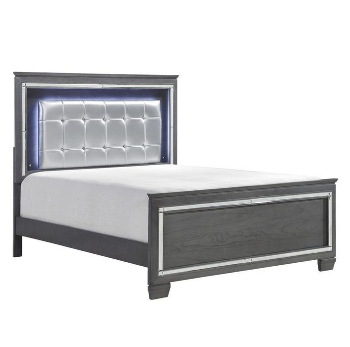 Allura Full Panel Bed in Gray 1916FGY-1