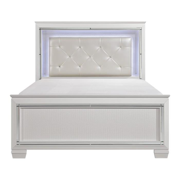 Allura Full Panel Bed in White 1916FW-1 image