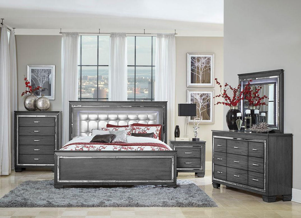 Allura Full Panel Bed in Gray 1916FGY-1