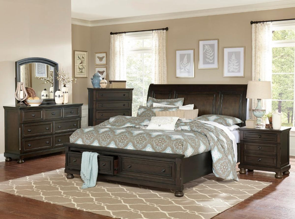 Begonia King Platform Bed in Gray 1718KGY-1EK