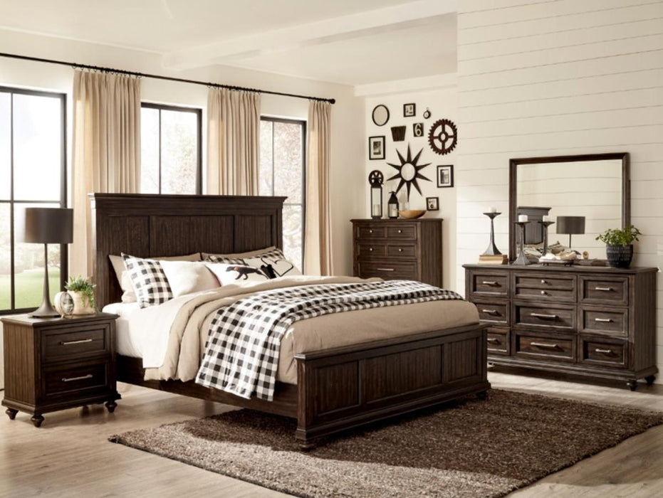 Cardona King Panel Bed in Driftwood Charcoal 1689K-1EK