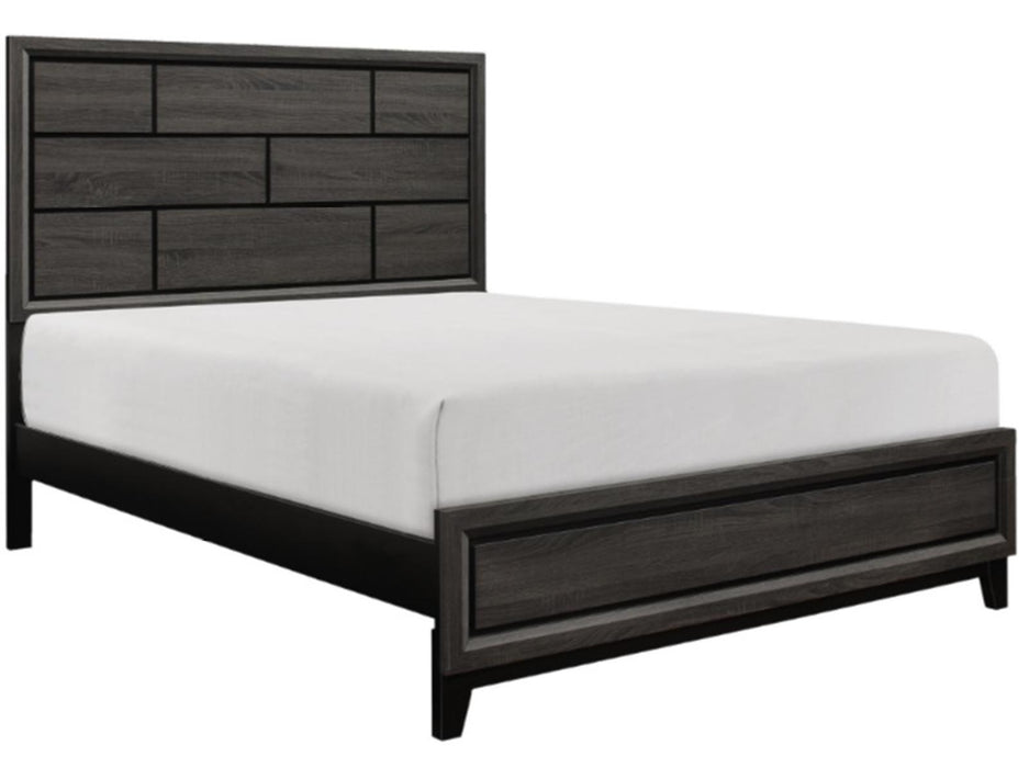 Davi King Panel Bed in Gray 1645K-1EK