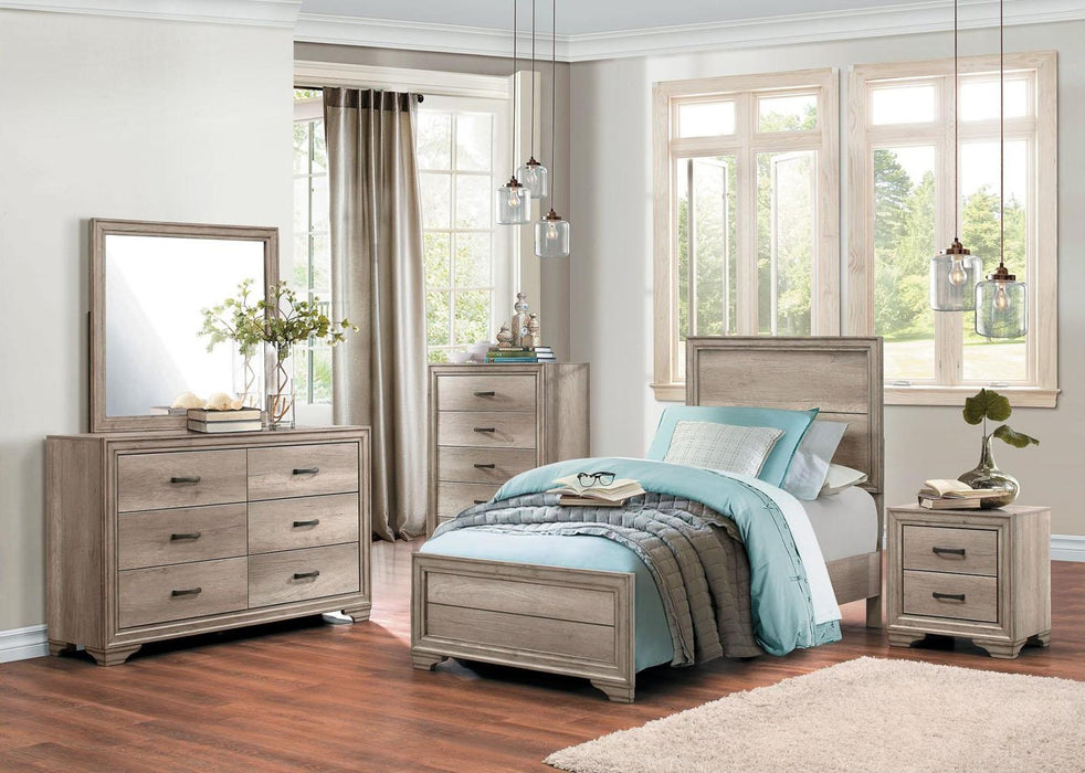 Lonan Twin Panel Bed in Natural 1955T-1