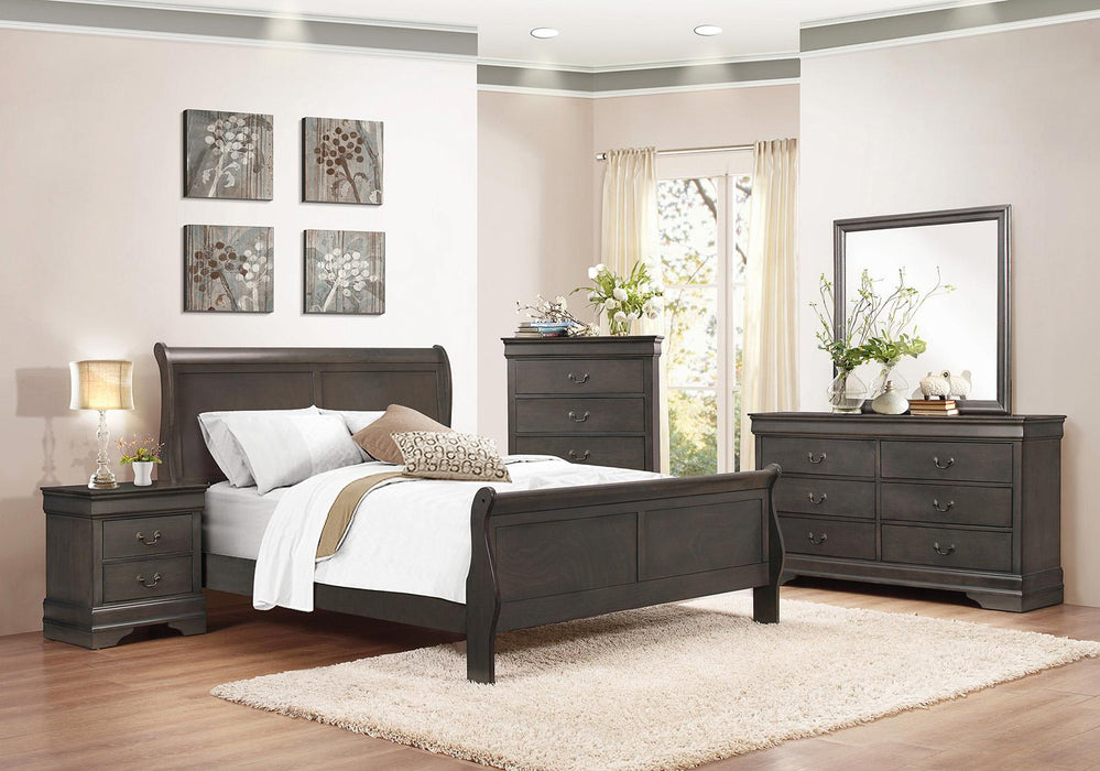 Mayville Queen Sleigh Bed in Gray 2147SG-1