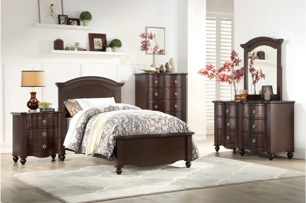 Meghan Twin Panel Bed in Espresso