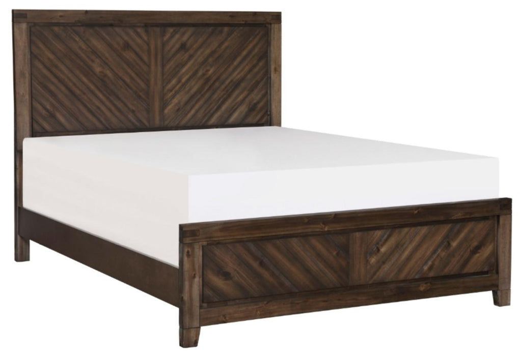 Parnell Queen Panel Bed in Rustic Cherry 1648-1