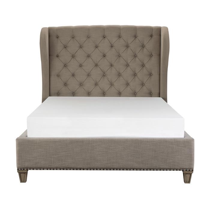 Vermillion Queen Upholstered Panel Bed in Gray 5442-1 image