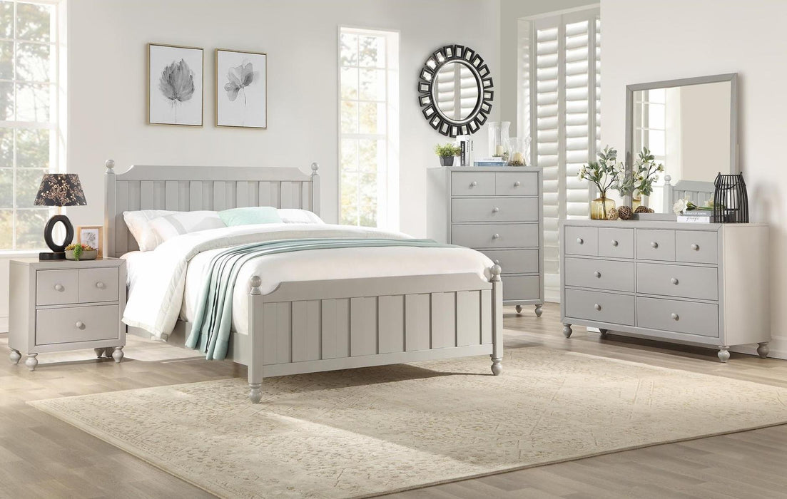 Wellsummer Queen Panel Bed in Gray 1803GY-1