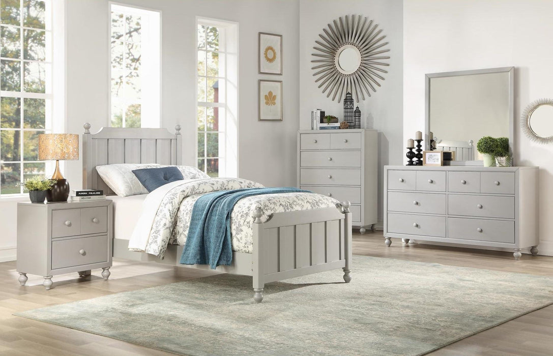 Wellsummer Twin Panel Bed in Gray 1803GYT-1