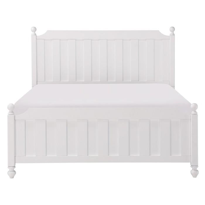 Wellsummer Queen Panel Bed in White 1803W-1 image