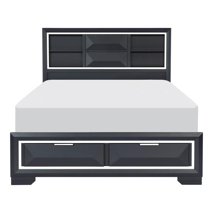 Rosemont (3) Queen Platform Bed with Footboard Storage