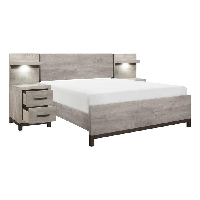 Zephyr 5pc Set Queen Wall Bed (QB+2NS+2NS-P)