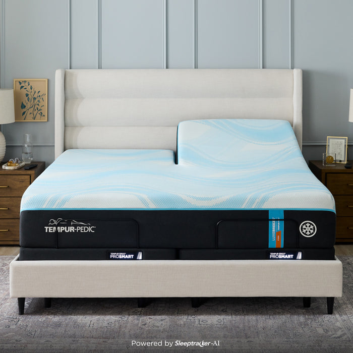 Tempur-Pedic® LuxeBreeze® Split Head King Sleep System Firm